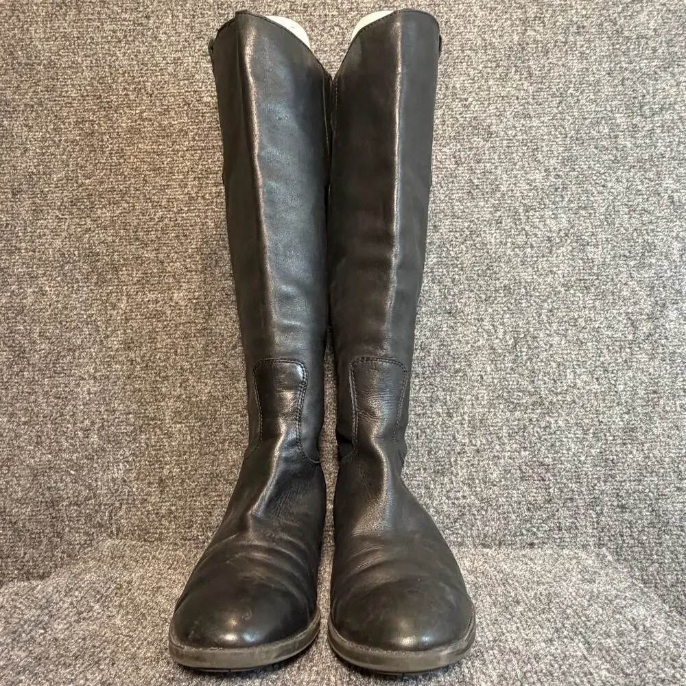 Sam Edelman Penny Black Leather Knee High Tall Riding Boots Size 8 Equestrian